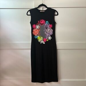 Christopher Kane Black Sheath Maxi Dress sleeveless